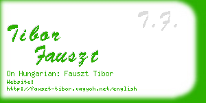 tibor fauszt business card